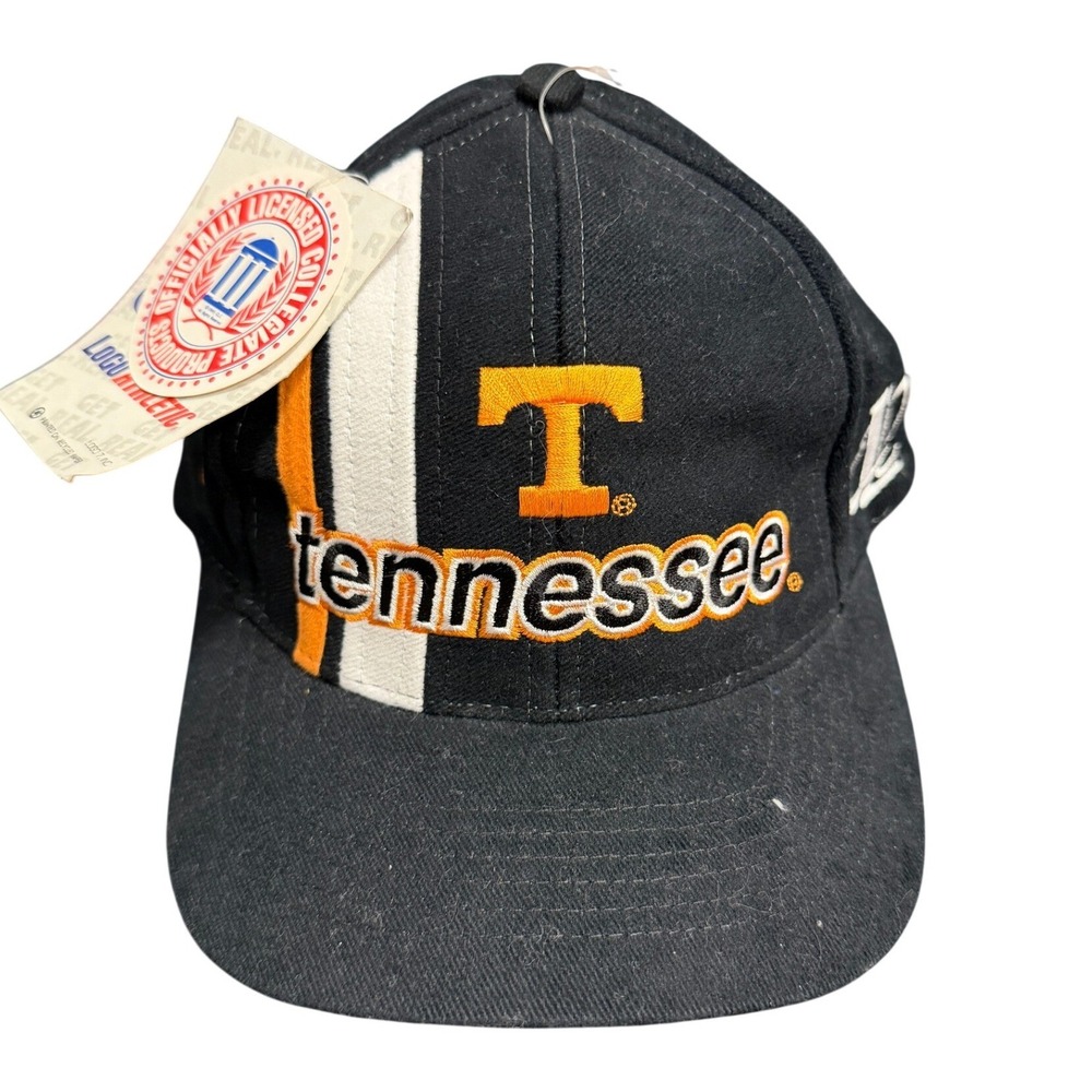 Vintage Logo Athletic Tennessee Volunteers Boys Hat Black NCAA Vols Strapback‎